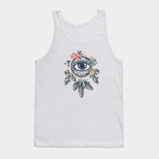 Eye Flowers Design, Dreamcatcher, Beautiful Flowers Tank Top